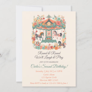 Carnaval Segunda Invitación de Cumpleaños