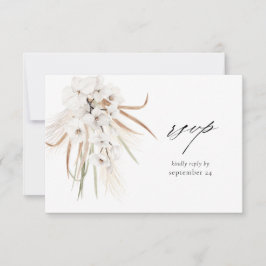 Carne blanca Floral con carne Tarjeta RSVP 2