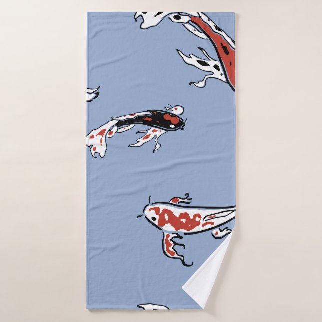 Carne de pez patrón koi koi carpa (Toalla de baño)