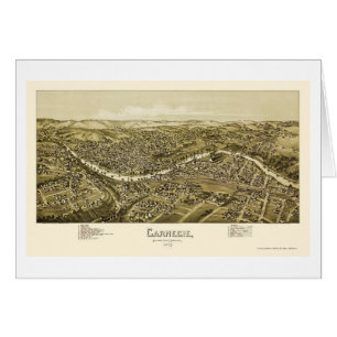 Carnegie, mapa panorámico del PA - 1897