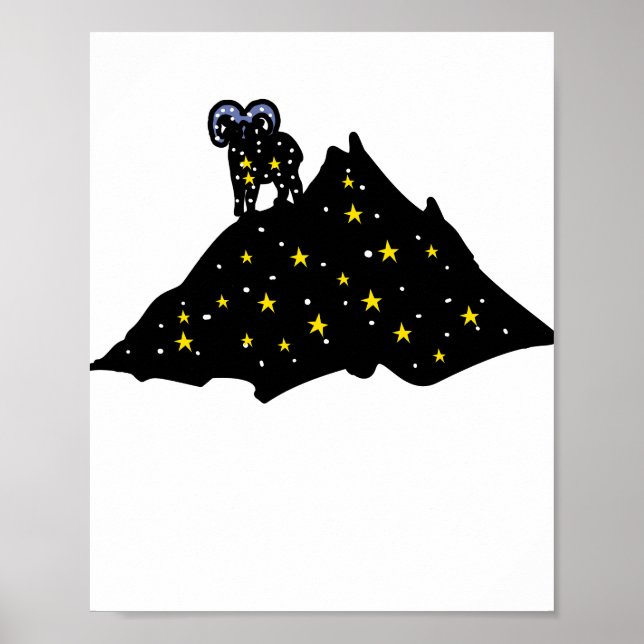 Carnero en Space Mountain | Póster de Silueta Cósm (Frente)