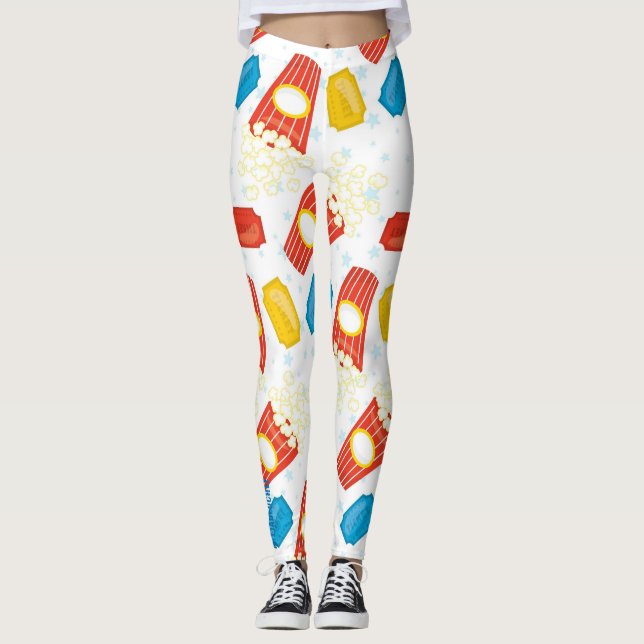 Carnival Fun: Popcorn & Ticket Print Leggings (Anverso)