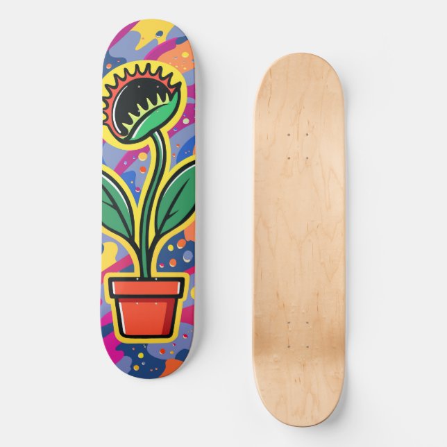  Carnivorous Plant Skateboard – Urban Art Design (Anverso)