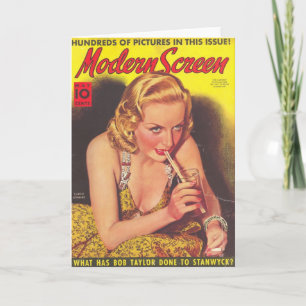 Carole Lombard & Soda Magazine Tarjeta de cubierta