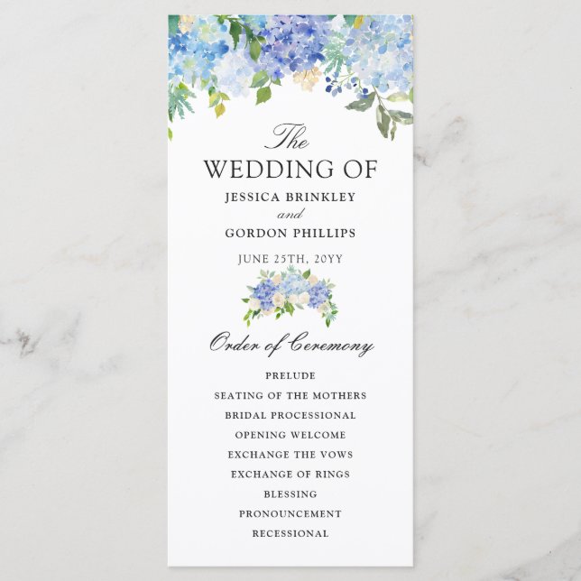 Carolina Bloom Bouquet | Programa de Boda Floral (Anverso)