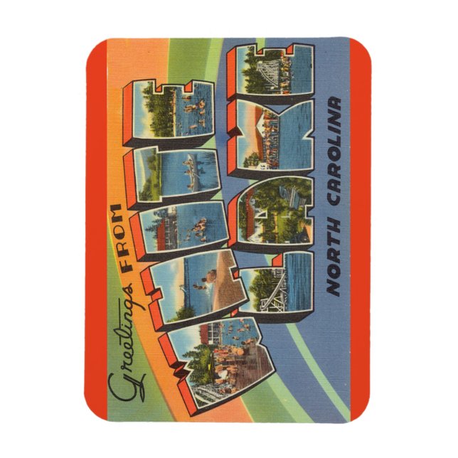 Carolina del Norte, imán del Lago Blanco (Vertical)