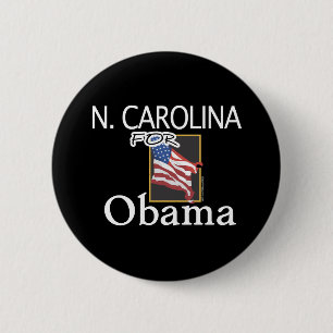 Carolina del Norte para el botón de Obama
