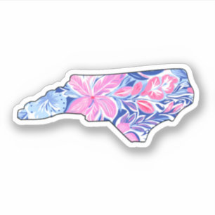 Carolina del Norte - Pegatina de verano - Lilly In