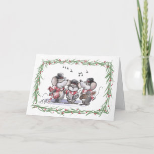 Caroling con tarjeta Mic, Mac y Moe