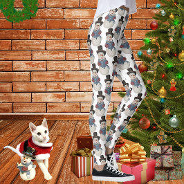 Caroling Snowman Leggings