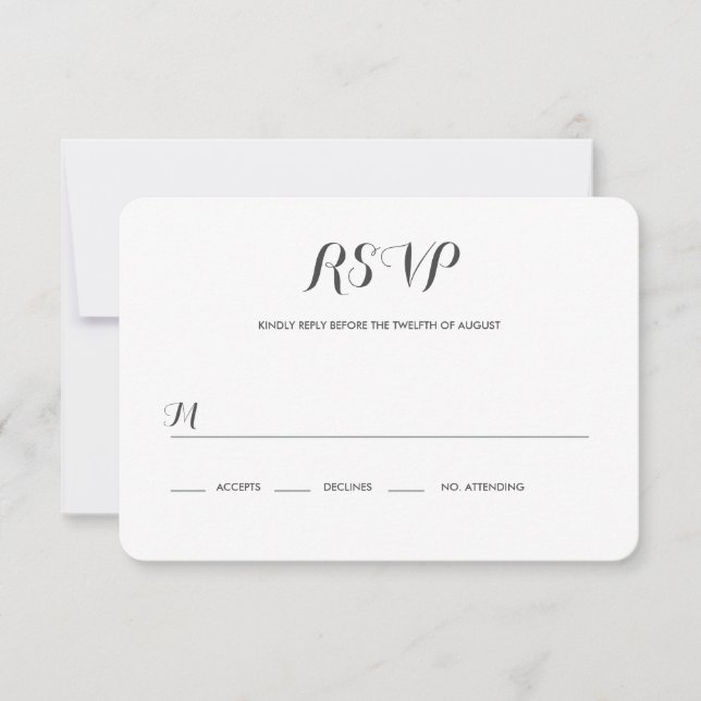 Carolyna Wedding RSVP (Anverso)