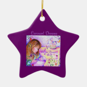 Carousel Dreams Morple Star Ornamento cerámico