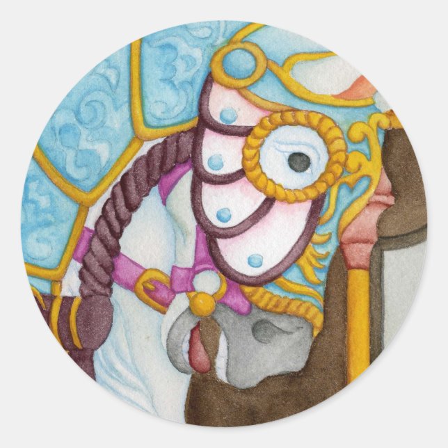 Carousel Horse Pegatina (Anverso)