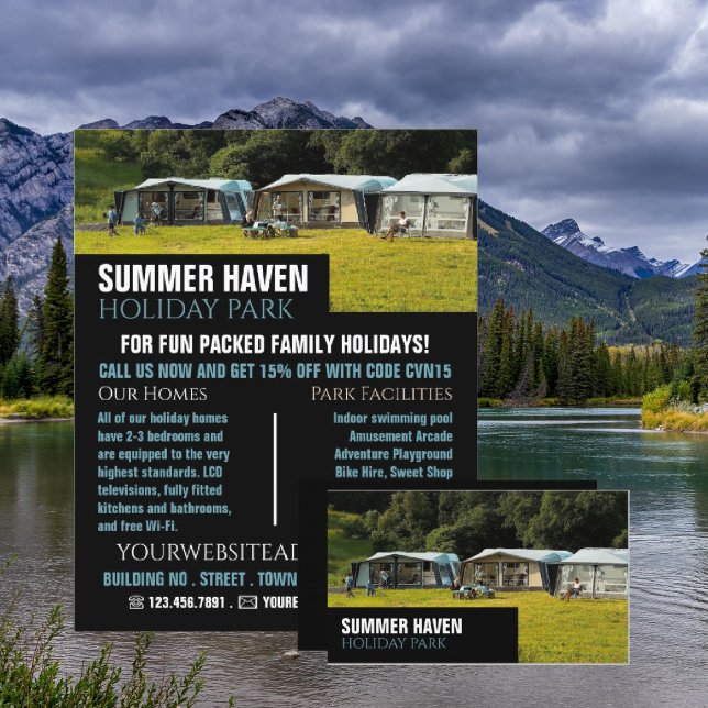 Carpas grandes, publicidad de parque de vacaciones (Subido por el creador)