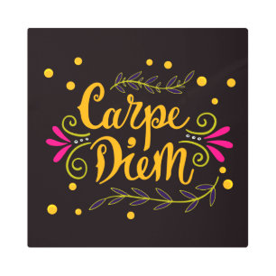 Carpe Diem Arte Metalizado en pared