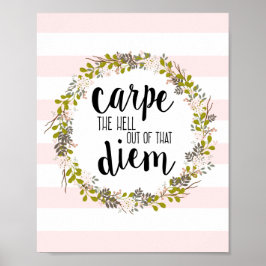 Carpe Diem Funny Cita Inspiradora Imprimir arte