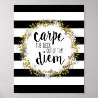 Carpe Diem Funny Cita Inspiradora Imprimir arte