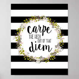 Carpe Diem Funny Cita Inspiradora Imprimir arte