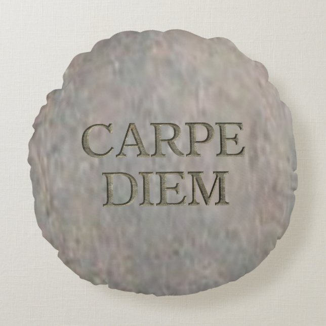 Carpe Diem Stone almohada de lanzamiento de polill (Anverso)