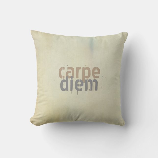 carpe diem vomitar almohada decoración chic y desa (Anverso)