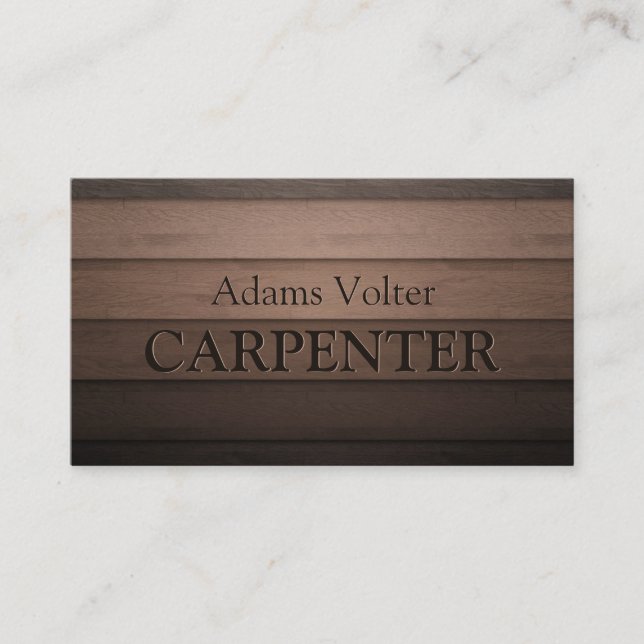 Carpenter Carpentry Woodwork Service Tarjeta de pr (Anverso)