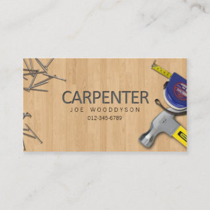 Carpenter tarjeta de presentación martillo medir c