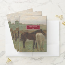 Caballos en una pradera - Edgar Degas