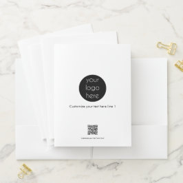 Carpeta Con Bolsillos Código QR de presentación de la empresa con logoti