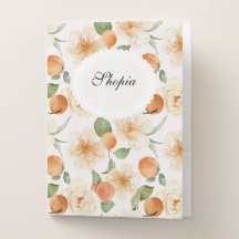 Diseño floral elegante de melocotón y crema
