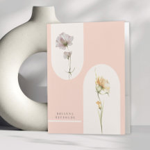 Flores salvajes Boho moderno simple en rosa suave