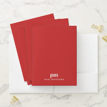 Iniciales y Nombre de Monograma Profesional Simple