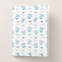 CARPETA CON BOLSILLOS PASTEL BABY BOY BLUE & WHITE SLEEPERS