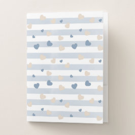 CARPETA CON BOLSILLOS PASTEL BLUE & TAN BONITOS HEARTS