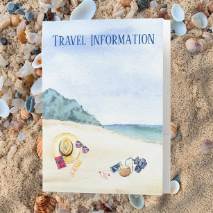 Carpeta Con Bolsillos Playa de información sobre el viaje de planeación 