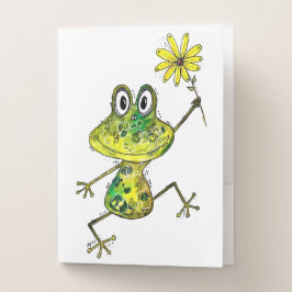 Carpeta Con Bolsillos Rana feliz y caprichosa