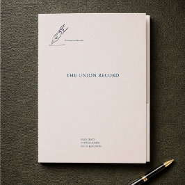 Carpeta Con Bolsillos Registro de Documentación de Boda de Ceremonia Civ