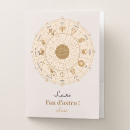 Carpeta Con Bolsillos Rueda zodiaca occidental -