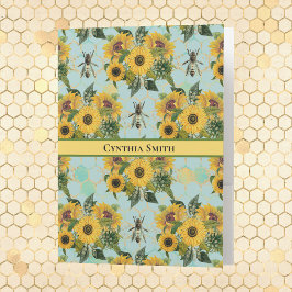 Carpeta Con Bolsillos Sunflower Blue Honeycomb Ligero y Royal Bee