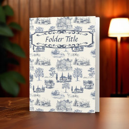 Carpeta Con Bolsillos Vintage Americana Toile