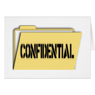 Carpeta confidencial con el papel