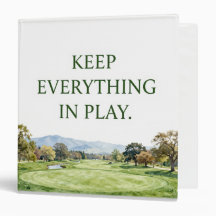 Carpeta de archivos de acuarela de golf