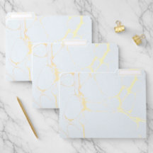 Carpeta de archivos fijada - oro azul de mármol