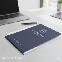 Carpeta de bolsillo azul de la Marina personalizad