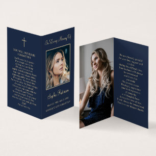 Carpeta de fotos funeraria simple tarjeta de oraci