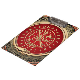 Carpeta De Pinza [110] Vegvisir - Viking Gold Magic Runic Compass