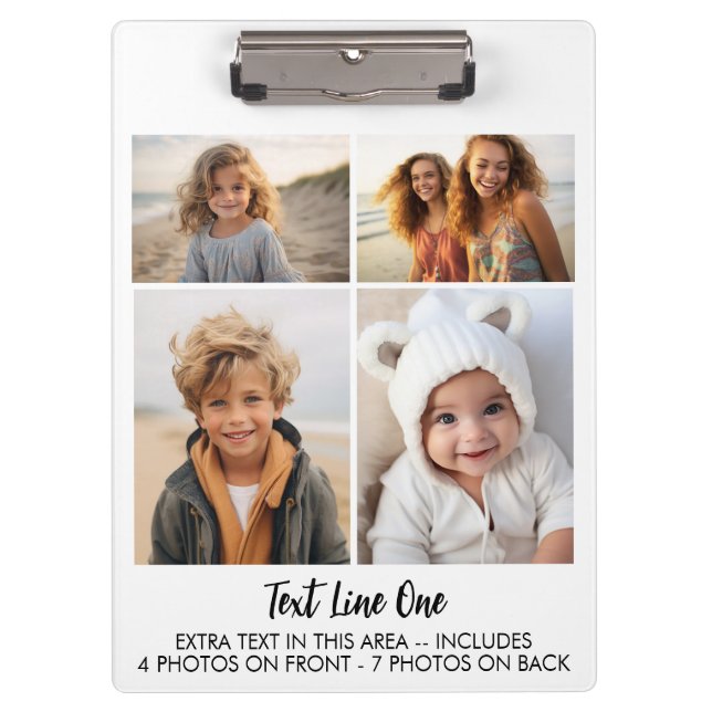 Carpeta De Pinza 11 Photos - 4 Front, 7 Back - Black Text on White (Anverso)