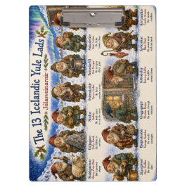 Carpeta De Pinza 13 duendes islandeses de Yule Navidad reykjavik