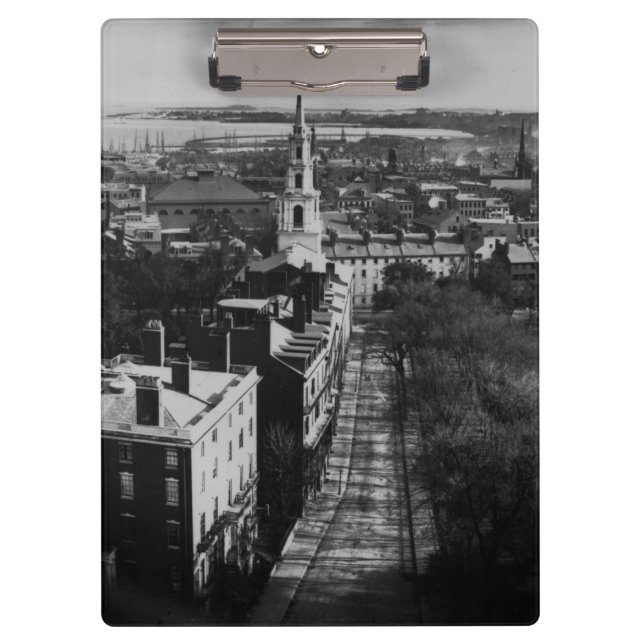 Carpeta De Pinza 1859:  Una vista de Boston de la casa del estado (Anverso)