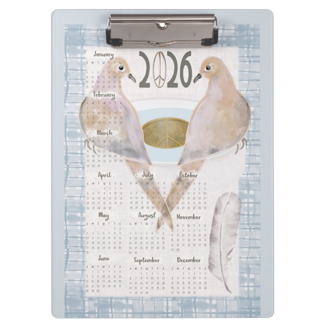 Carpeta De Pinza 2026 Mourning Doves For Peace (Anverso)