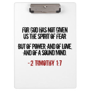 Carpeta De Pinza 2 Timothy 1:7 regalos